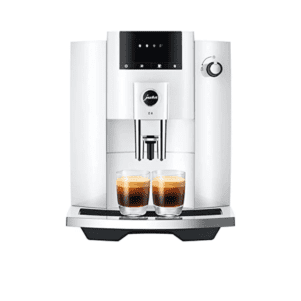 Jura E4 Automatic Coffee Machine (Piano White)